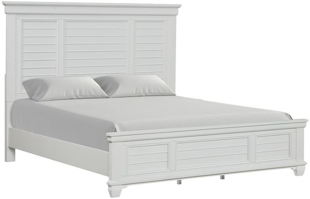 New Classic® Home Furnishings Jamestown 4-Piece White California King Panel Bedroom Set-2