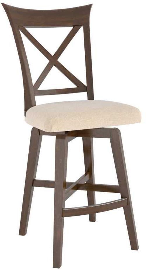 Canadel® Canadel Cognac Washed Upholstered Fixed Stool-0