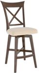 Canadel® Canadel Cognac Washed Upholstered Fixed Stool-0