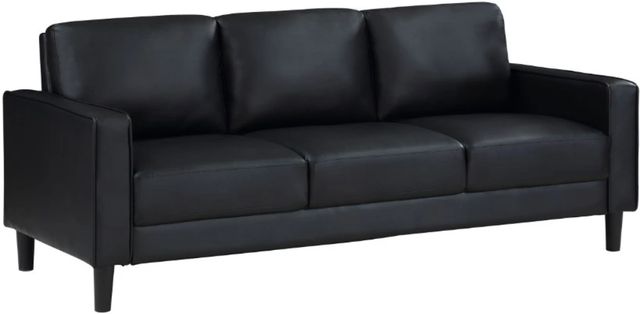 Coaster® Ruth Black Upholstered Track Arm Sofa-0
