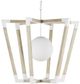 Currey & Company Bastian Sandstone/Sugar White Globe Pendant Lighting-0
