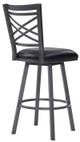 Armen Living Fargo Black 30" Bar Stool-1