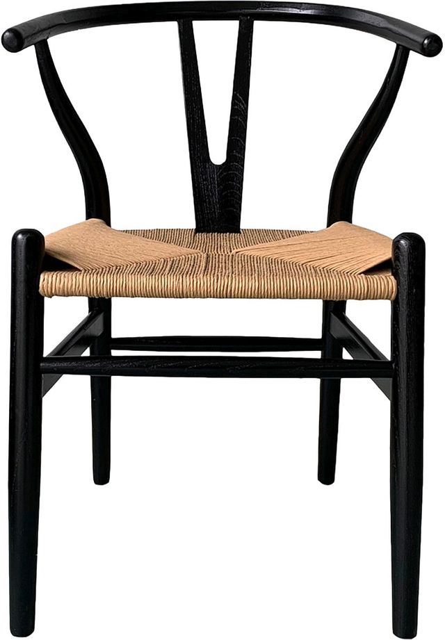 Moe's Home Collection Ventana 2-Piece Black/Natural Dining Side Chair Set-1