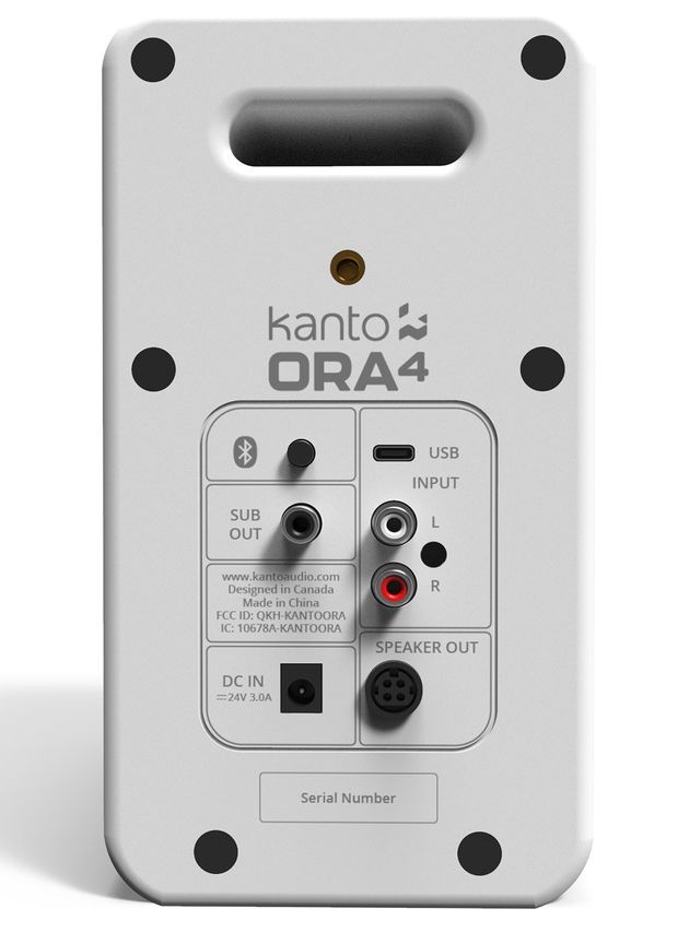 Kanto ORA 4" Matte White Powered Stereo Speakers (Pair)-3