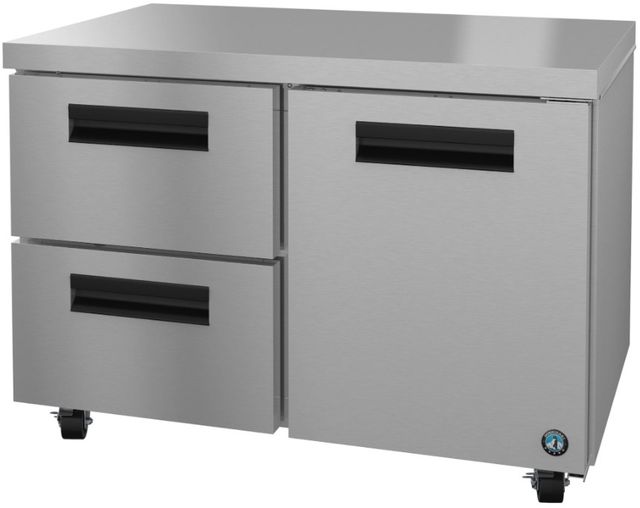 Hoshizaki Steelheart® 48" 12 Cu. Ft. Stainless Steel Two Section Undercounter Refrigerator with Drawer/Door Combo-2