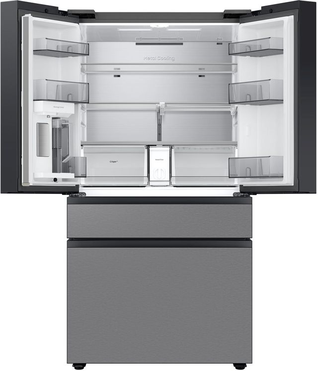 Samsung Bespoke 36" 28.9 Cu. Ft. Fingerprint Resistant Stainless Steel French Door Refrigerator with Inner Beverage Center™ and FlexZone™ Drawer-1