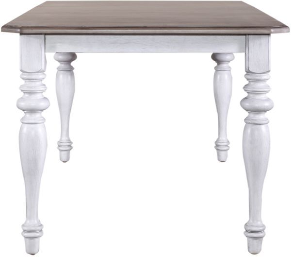 Liberty Furniture Ocean Isle 6-Piece Antique White/Weathered Pine Dining Table Set-2