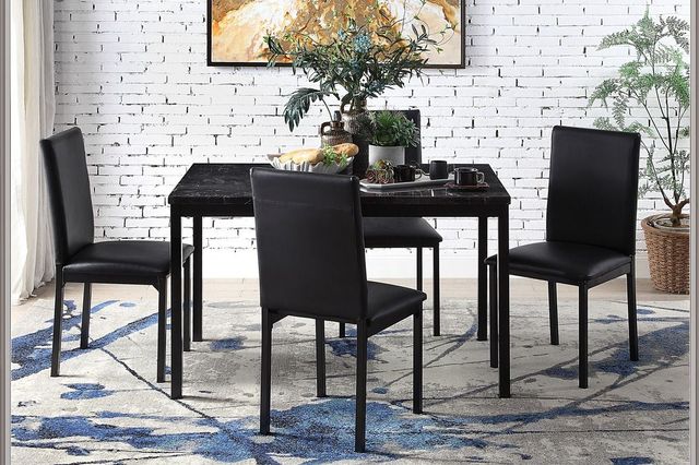 Mazin Furniture Tempe Brown/Black Side Dining Chair-3