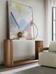 Hooker® Furniture Eleana Beige Console Table with Light Caramel Base-1