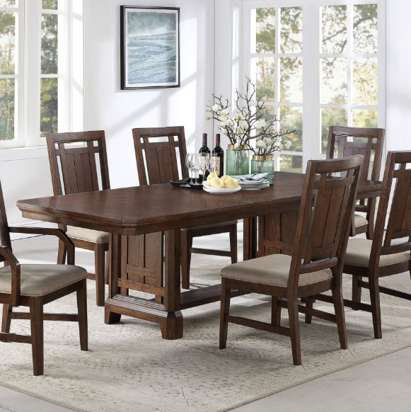 Winners Only® Kentwood Brown Trestle Dining Table-1
