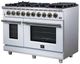 FORNO® Massimo Series Alta Qualita 48" White Pro Style Gas Range-1