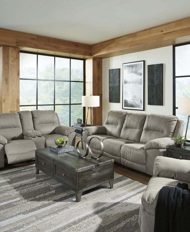 Signature Design by Ashley® Next-Gen Gaucho Putty Power Reclining Loveseat with Console-4