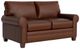Bassett® Furniture Customizable Carolina Leather Roll Arm Loveseat-0