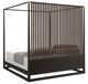 Caracole® Pinstripe Caracole Classic Dark Chocolate/Rich Walnut Queen Canopy Bed-2