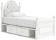 Signature Design by Ashley® Maylilly White Youth Twin Upholstered Storage Panel Bed-1