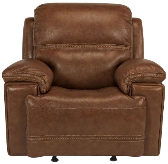 Flexsteel® Fenwick Brown Power Gliding Recliner with Power Headrest-2