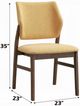 ACME Furniture Sarha 2-Piece Yellow/Walnut Upholstered Dining Side Chair Set-2
