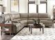 Bassett® Furniture Club Level Parsons 6-Piece Flax L-Shape Power Reclining Sectional-1