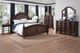 American Woodcrafters Rodanthe Cherry Brunette Queen Woven Bed-2