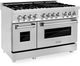 ZLINE 48" Stainless Steel Pro Style Dual Fuel Range-3