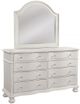 American Woodcrafters 3910 Rodanthe 5 Pieces Dove White Woven Bedroom Set-2
