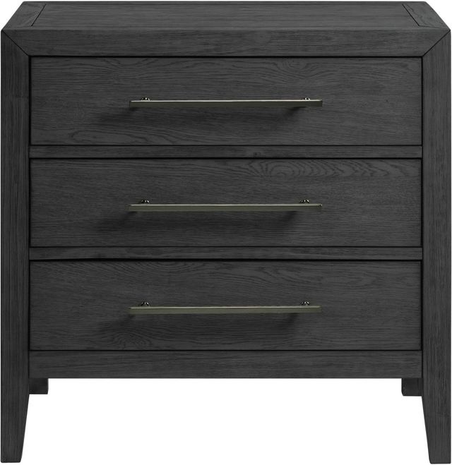 Elements International Versailles Contemporary Black Nightstand-1