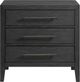 Elements International Versailles Contemporary Black Nightstand-1