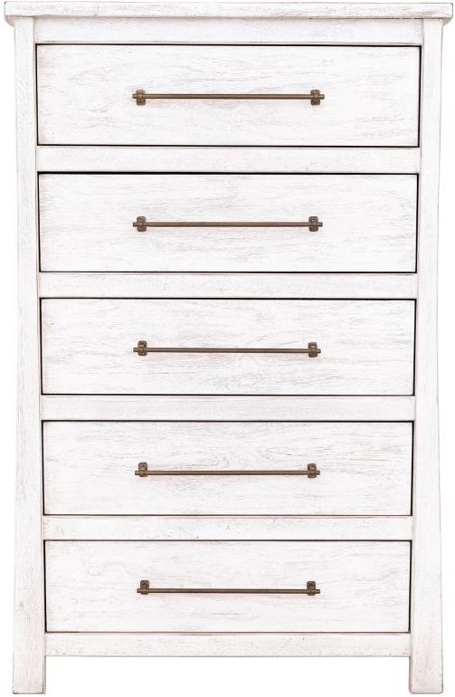 International Furniture Direct White Roots White Chest-2
