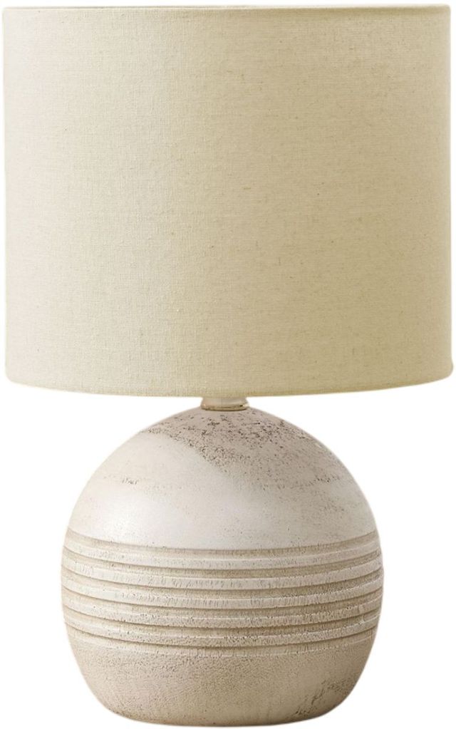 Monarch Specialties Inc. Ivory Resin/Beige Shade Table Lamp -0