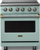Viking® 5 Series 30" Splash Pro Style Electric Range with Brushed Brass Trim-0