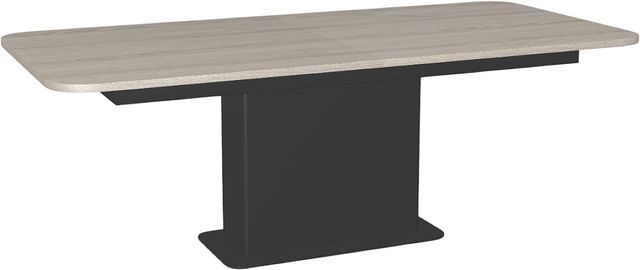 Amisco Customizable Lucarelli 108" Rectangular Extendable Table with 1" Thermo Fused Laminate Top, Radius Corners and 1 Leaf-0