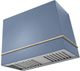 La Cornue Loge Series 44" Provence Blue Wall Mounted Range Hood with Polished Brass Trim-0