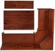 Linon Chelsea 3-Piece Walnut Corner Nook Set-4