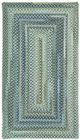 Capel Rugs Homecoming Sky Blue 24" x 36" Concentric Rectangle Throw Rug-0
