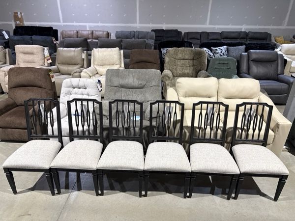 Clearance Universal Explore Home™ Set of 6 Midtown Coal/Coconut Metal Chair-0