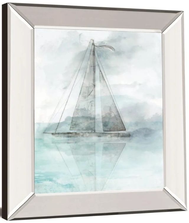 Classy Art A Sailing Boat II by Ken Roko Mirror Framed Wall Art-1