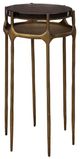 Furniture Classics Sevran Glass Top Side Table with Brass Base-0