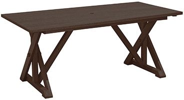 C R Plastics Harvest Chocolate Dining Table