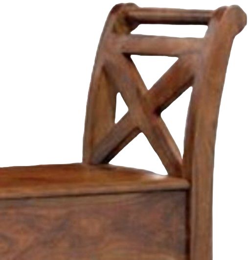 Jaipur Furniture Cube Range Brown Single Seater Bench with Box-1