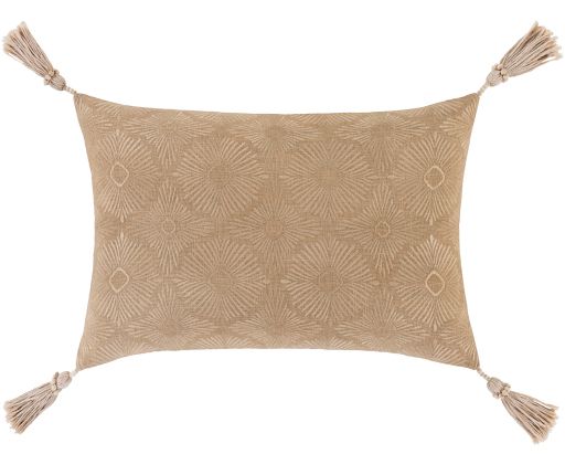 Surya Accra Khaki 13"x20" Toss Pillow with Down Insert-0