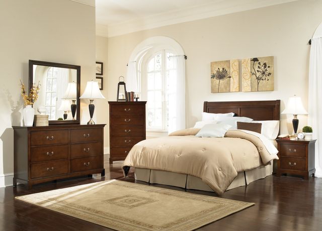 Coaster® Tatiana 5 Piece Warm Brown Queen/Full Bedroom Set-0