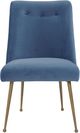 TOV Furniture Batik Ocean Blue Textured Linen Dining Chair-1