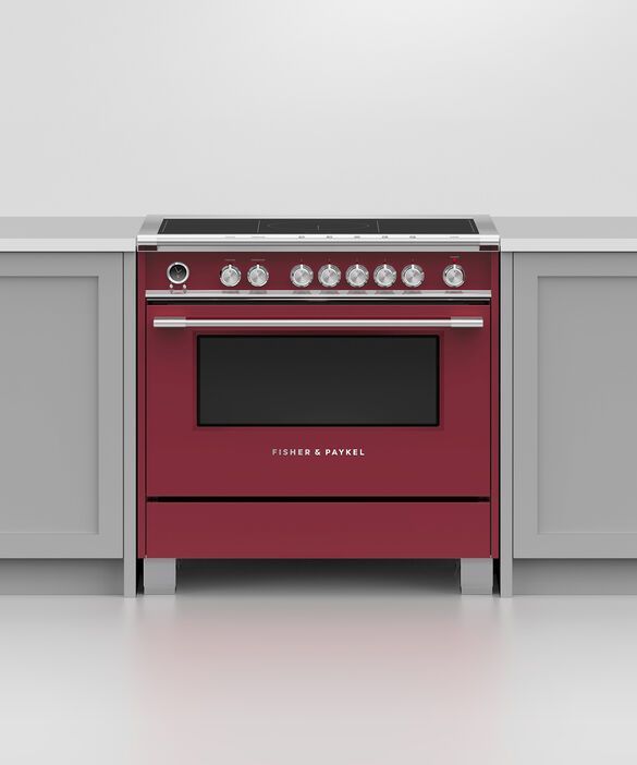 Fisher & Paykel Series 9 36" Red Pro Style Induction Range-3