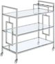 Elements International Ezra Chrome Serving Bar Cart-0