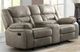 American Wholesale Furniture Ranger Beige Manual Reclining Gliding Console Loveseat-0