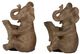 A & B Home Antique Brown Elephant Bookends-2