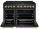ZLINE Autograph Edition Paramount 48" Black Satin Stainless Steel/Champagne Bronze Double Oven Gas Range with 8 Burner Cooktop-5