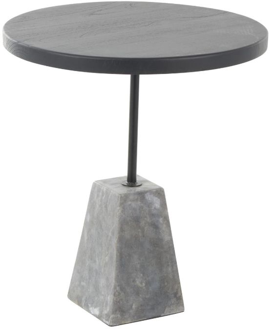 Deco Marche U Select Black Accent Table with Gray Base-2