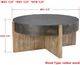 Forty West Claire Black Coffee Table with Brown Base-1