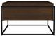 Coaster® Fulton Dark Brown Coffee Table with Black Base-1